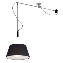 Malaga lampa sufitowa 1x60W E27 230V Z CZARNYM ABAZUREM